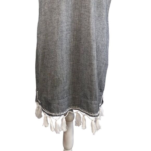 Subtle Luxury Fringe Tassel Dress 100% Cotton Embroidery Size Medium/Large NWOT - Picture 6 of 12